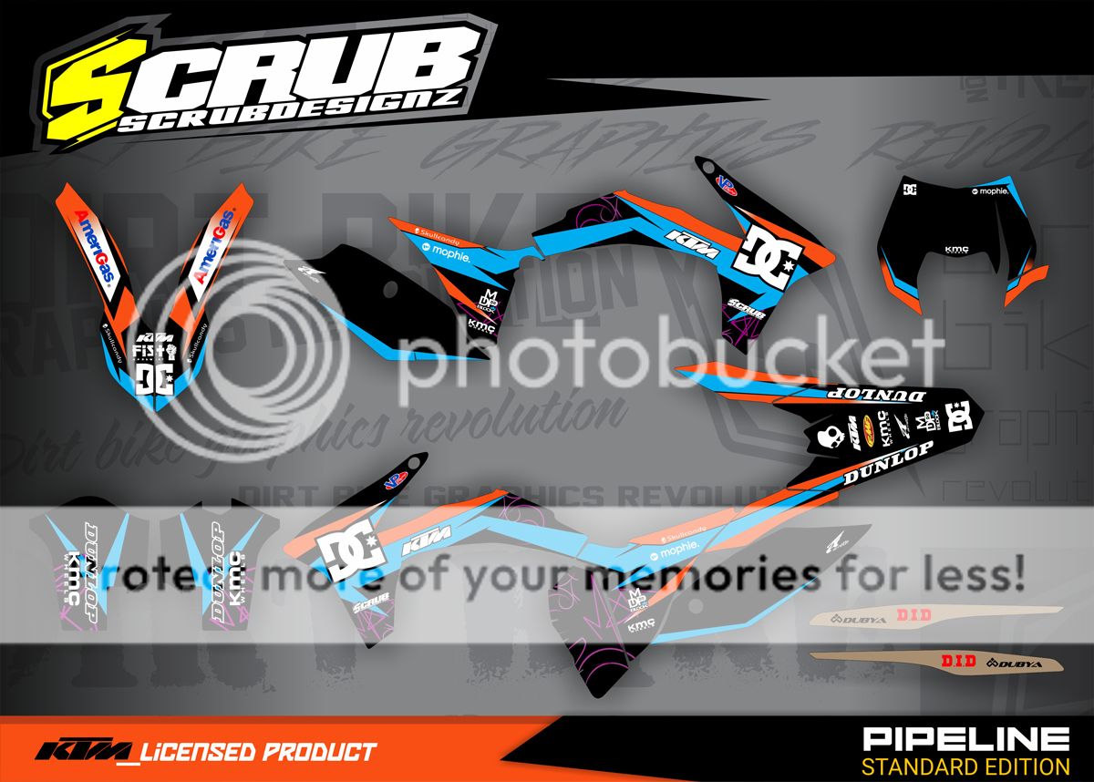 KTM graphics EXC 125 200 250 300 350 450 500 2012 2013 SCRUB '12 '13